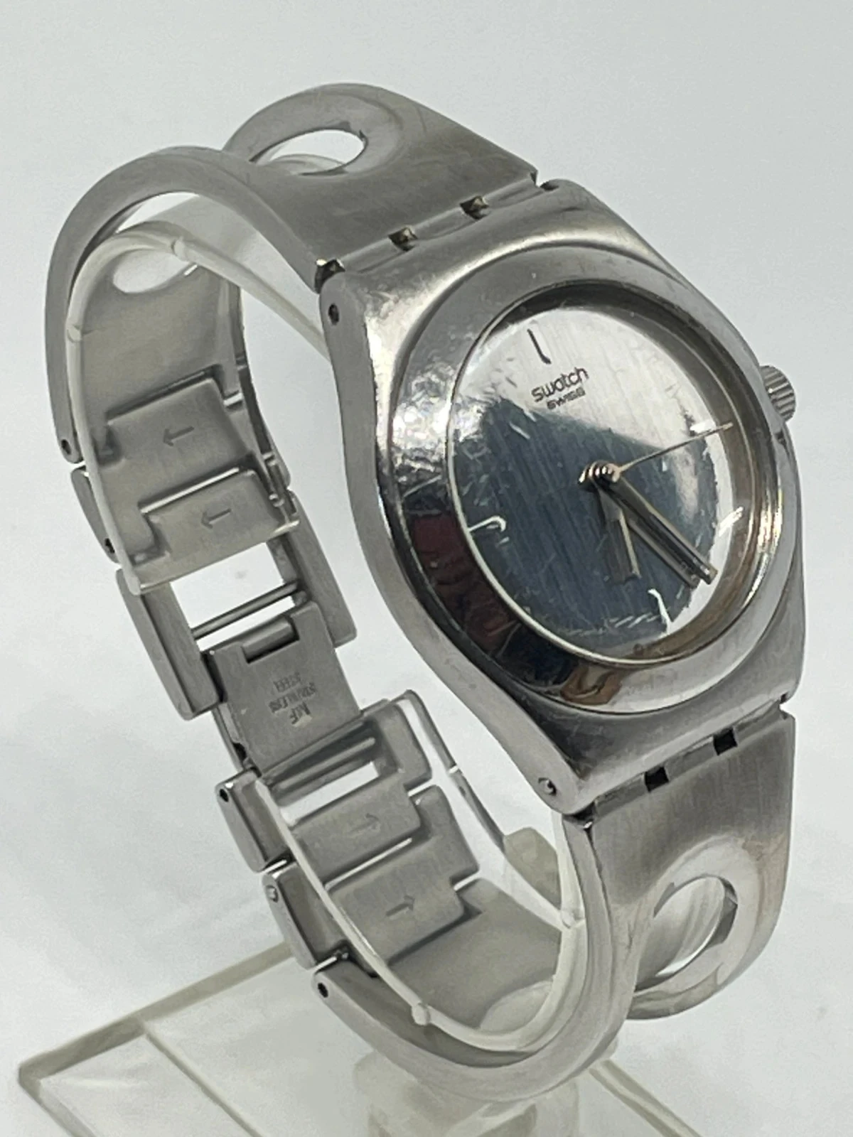Swatch Irony V8 roestvrij staal met minimalistische zilveren wijzerplaat – vintage jaren 90 – photo 6